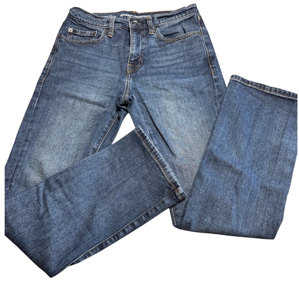 Amazon Essentials Women Slim Bootcut Jeans Dark Wash Blue Stretch 28W x‎ 30L